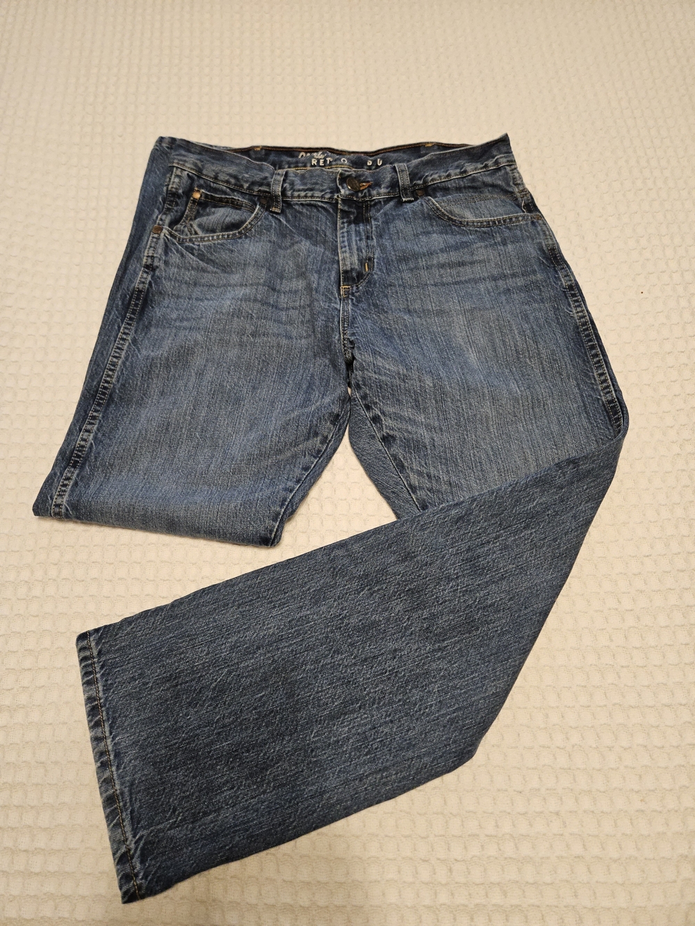Wrangler Relay Retro  Men's Bootcut Jeans Blue Medium Wash Denim 5-Pocket 33x30